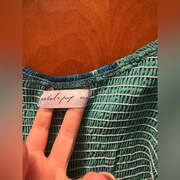 Petal & Pup Katniss Long Sleeve Mini Dress - Blue Floral - Picture 2 of 3